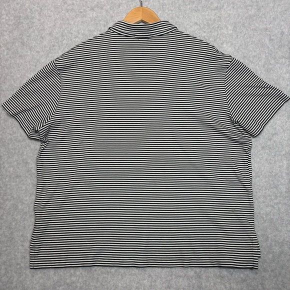 Polo Ralph Lauren Short Sleeve Striped Pima Golf Shirt-Black/White-Men Size XXL - Picture 4 of 5